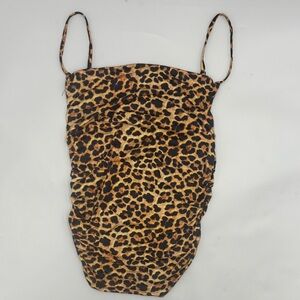 Nasty Gal Leopard Print Ruched Camisole